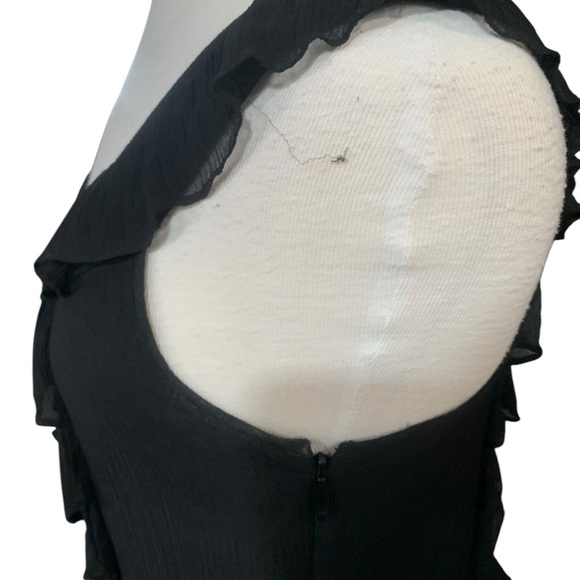 ❤️Vintage Y2K silk Juicy Couture ruffle mini shift dress size 4 - Picture 8 of 10